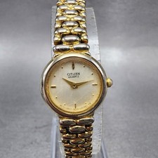 Citizen Watch Women 19mm Champagne Dial Gold Tone 5920-S72676 New Battery