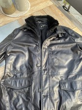 Corneliani Ledermantel  schwarz Wintermantel ...
