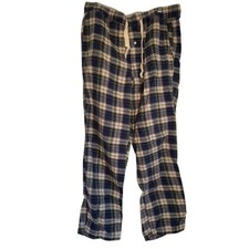 J Crew Mens Plaid Flannel Pajama Pants Lounge Sleepwear Drawstring Pockets - L