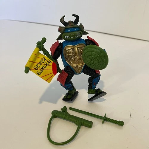 1990 TMNT Sewer Samurai Leo Leonardo Action Figure Ninja Turtles Complete VTG