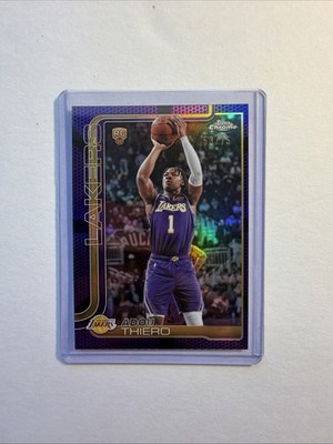 2025-26 Topps Chrome Update Adou Thiero Purple Basketball /75 RC Color Match
