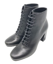 Saint Laurent Paris Lace-Up Boots Black 38 25cm Box 461712