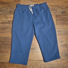 Lands  End Men  s Serious Sweats Pants L Blue Wide Leg Sweatpants Lounge Wear