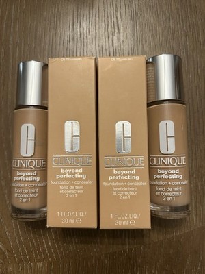 2 Set Clinique Beyond Perfecting Foundation + Concealer CN70 Vanilla (MF) 1 oz