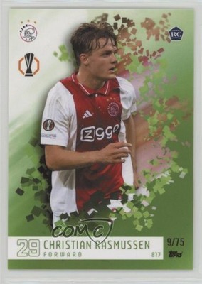 2024-25 Topps Total Football Green 9/75 Christian Rasmussen #817 14dq