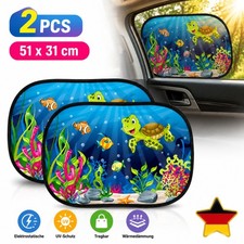 2x Sonnenschutz Sonnenblende Auto Seitenscheiben Baby Kinder UV Schutz faltbar