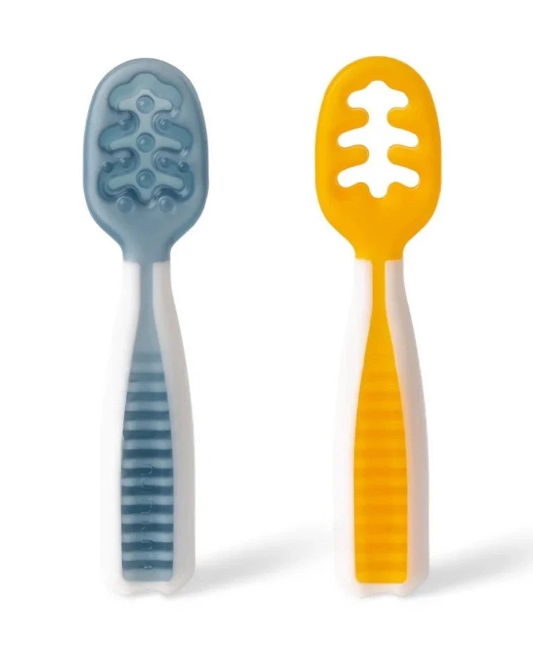 NumNum Pre-Cuchara GOOtensils Juego de Cuchara Bebé (Etapa 1 + Etapa 2) Silicona Libre de BPA Foto 2 de 4