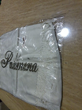 Cream Pashmina Scarf Shawl-70 Pashmina 30 Silk-Fringe Ends