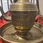 Authentic Vintage Moroccan Brass Hand Washing Basin and Kettle, Two-Handle Basin — photo 3