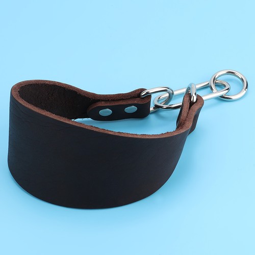 Widen Pet Collar For Small Dog Greyhound Whippet With Rivet Fixing Brown New - Picture 7 of 13