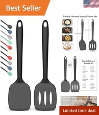 2 Pack Silicone Spatula Set, High Heat Resistant, BPA Free Kitchen Spatula, S...