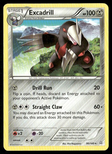 Excadrill 96/160 Rare Primal Clash Pokemon Heavily Played