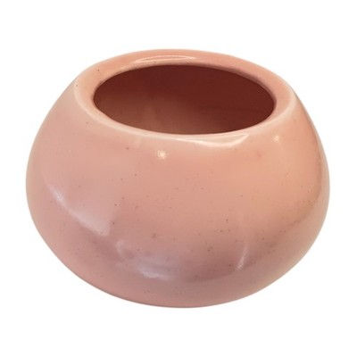 Vintage Ceramic Pink Blush Round Sphere Planter Vase Cottagecore 2.5'' x 4''