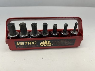 Mac Tools 7Pc Metric 3/8'' Drive Hex Allen Socket Driver Set 4MM 10MM