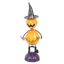 Something Different Metal Pumpkin Man OrnamentOne Size Orange/Black  SD10398