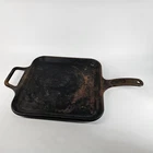 Lodge Cast Iron P12SG Griddle Pan Skillet 12 Inch Square Flat USA