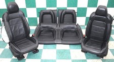 -bag 19 Mustang Coupe Black Leather Mem Heat Cool Buckets Backseat Seats Set