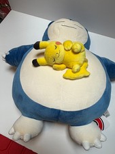 Official Pok mon Center - Sleeping Snorlax  Pikachu - 20" Plush - US SELLER