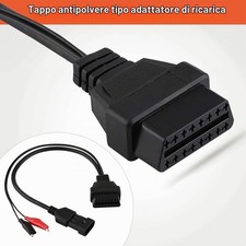 Cavo Adattatore OBD2 Diagnostico 3 Pin a 16 Pin Connettore Auto Riparazione Stru - Miniatura 2