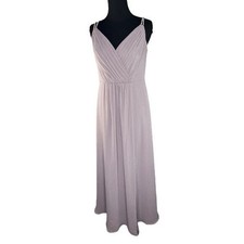 Davids Bridal Bridesmaid Formal Dress Sz 8 Chiffon Sweetheart Rhinestone Straps