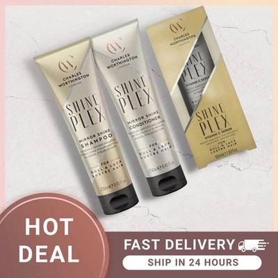 Charles Worthington SHINEPLEX Mirror Shine Shampoo und Conditioner. Serum