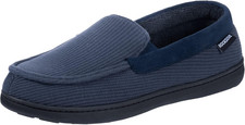 Rockdove Men'S Waffle Knit Memory Foam Moc Slipper with Removable Insole