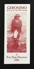 2000s Fort Sam Houston Texas Geronimo Tower Legend Vintage Travel Brochure