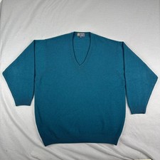Vtg 80s Brooks Brothers Sweater Mens XL V Neck Lambswool Made in England