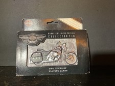 1998 Harley Davidson 95th Anniversary Collector Tin and 2 Decks Playing Cards