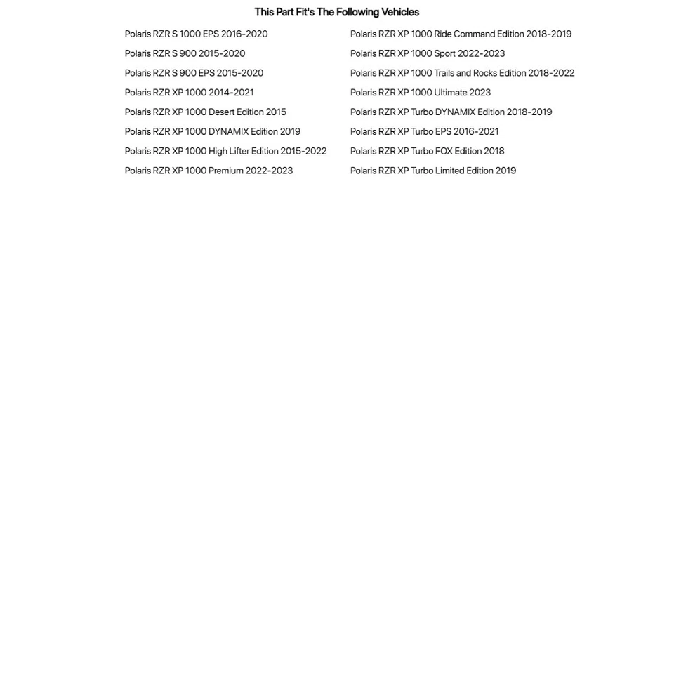 Tusk Zipperless Upper Door Kit For Polaris RZR XP 1000 Desert Edition 2015 - Изображение 2 из 4