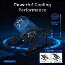 Universal Laptop Lift Stand with Fan TabletPC Hanging Holder  For 16-18 Inch