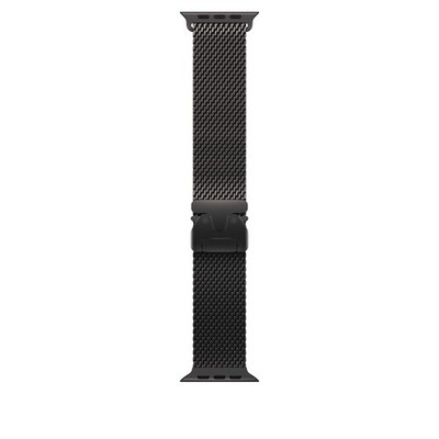 Apple Watch Band Ultra - Titanium Milanese Loop (49mm) - Medium - Black Titanium