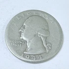 1944 WASHINGTON QUARTER - 90% SILVER - CIRCULATED COIN #5393