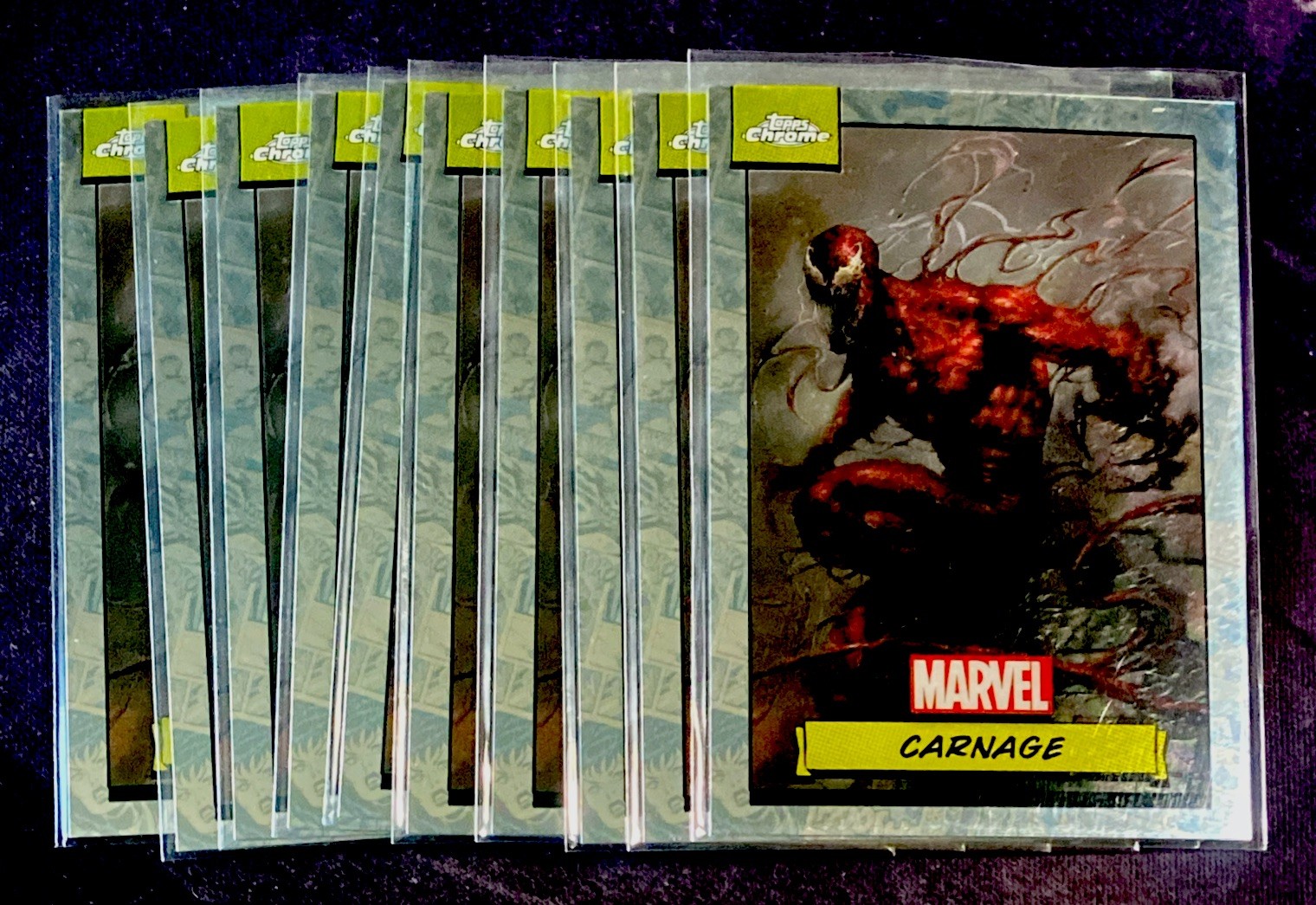 (10x) 2024 Topps Chrome Marvel #77 CARNAGE BASE LOT