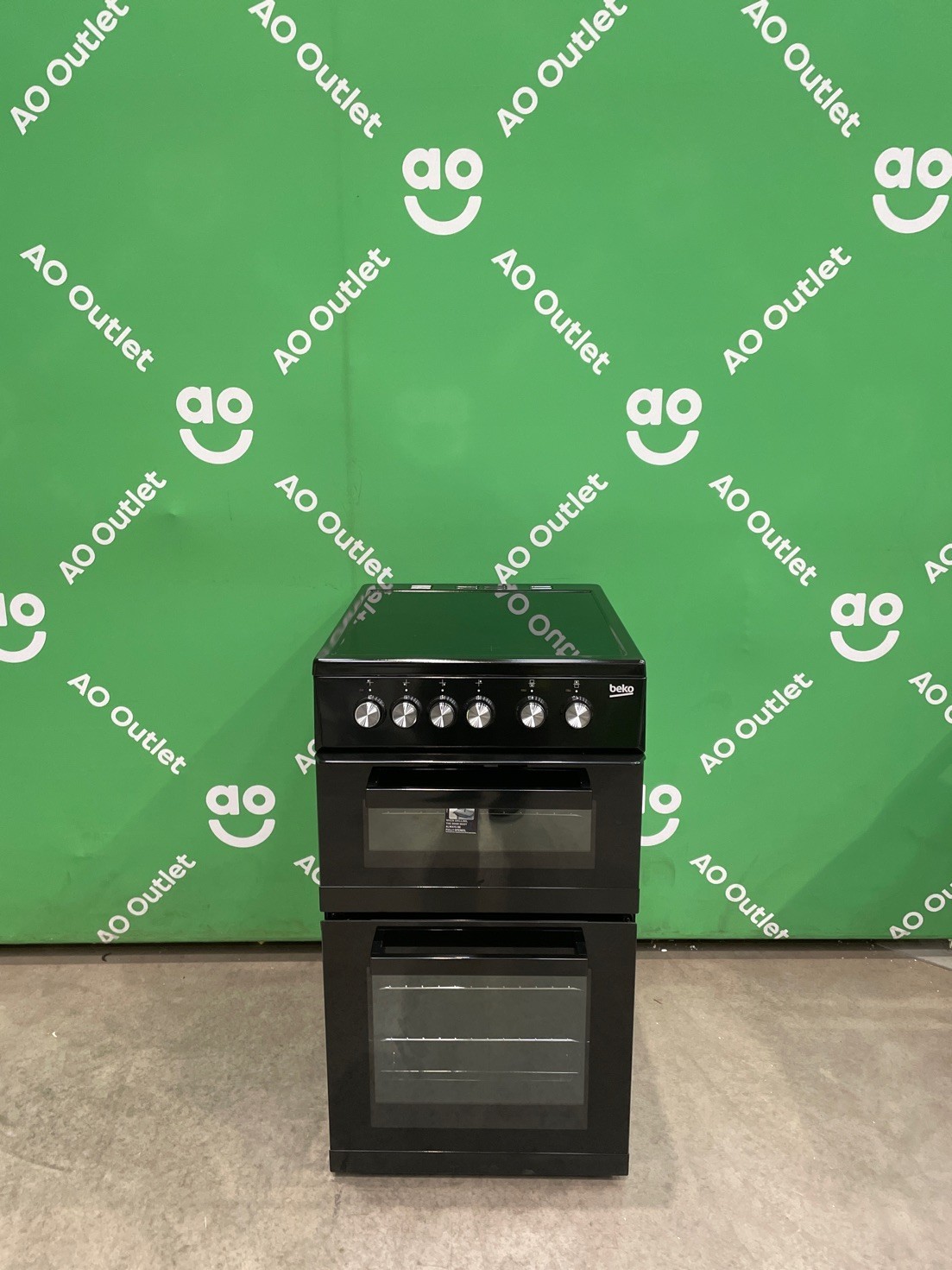 Beko Double Oven Electric Cooker 50cm - Black - A KDVC563AK #LF117381