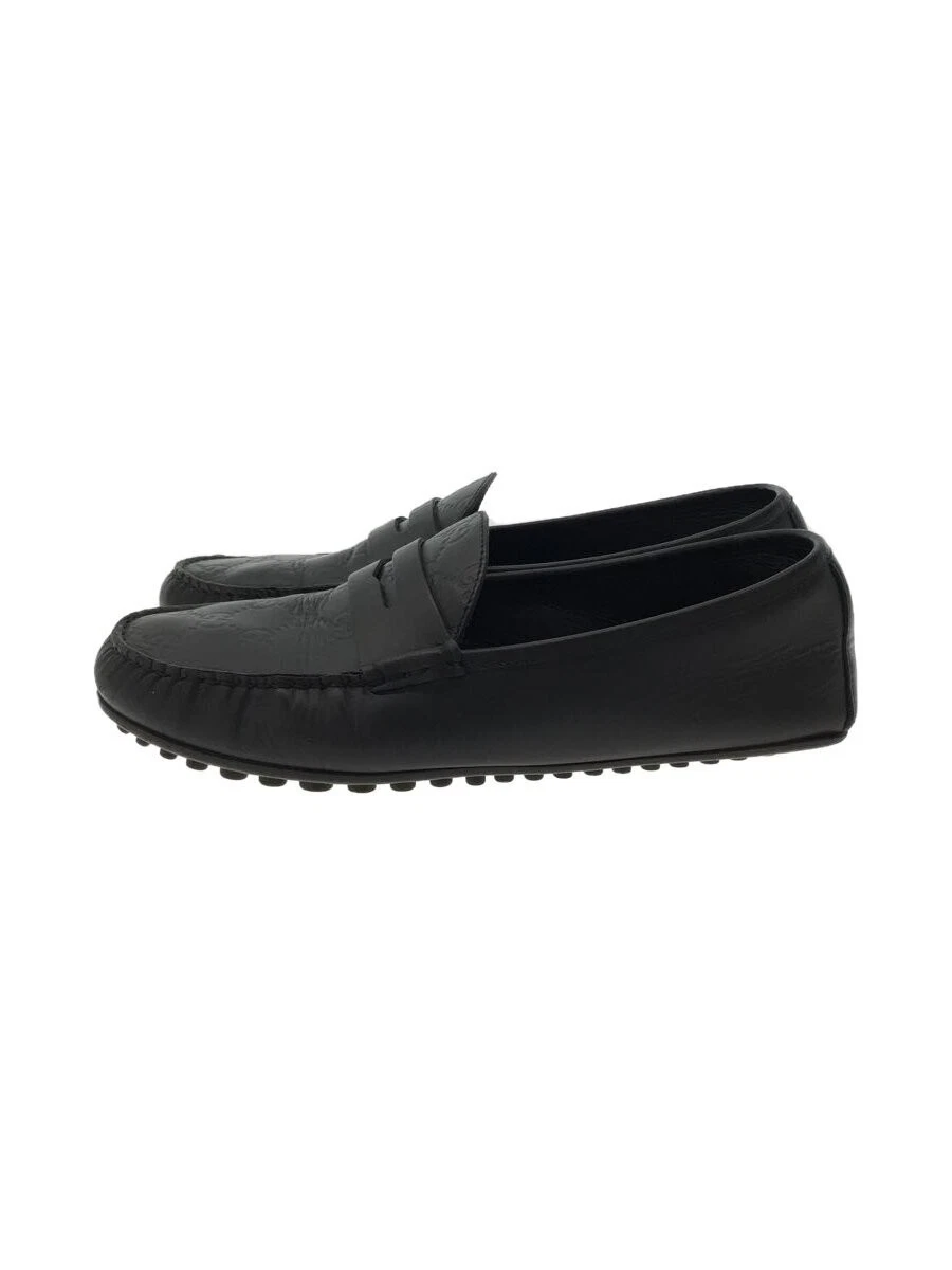 Mocassins cuir Gucci GG signature UK7,5 noir occasion