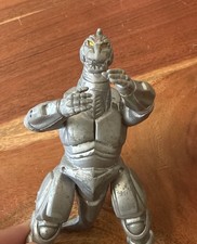 Vintage Silver Mecha Godzilla 1994 Toho Trendmasters Toy Rubber Flexible