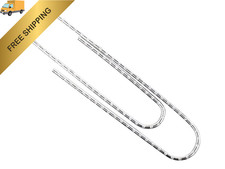 ACCO Non-Skid Paper Clips, No.4 Jumbo Size, 1000 Count Pack of 1 , Silver