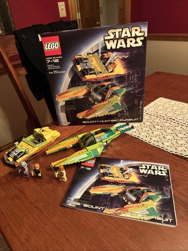 Lego Star Wars Bounty Hunter Pursuit #7133 COMPLETE w/ Box, Figures Zam Wesley