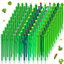 300 Pcs Cactus Pens Bulk Cactus Shaped Ballpoint Pens 0.5mm Black Ink Cacti P...