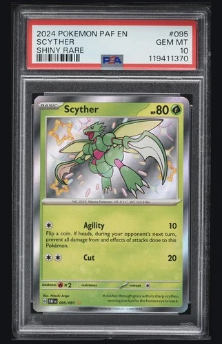 2024 POKEMON Paldean Fates Shiny Rare SCYTHER #095 PSA 10