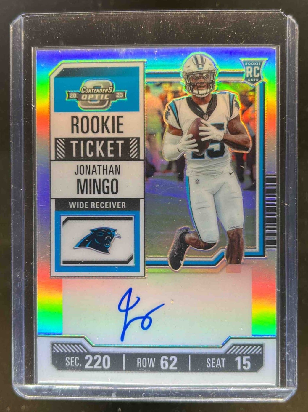 2023 Contenders Optic Jonathan Mingo RC Silver Rookie Ticket Auto #119