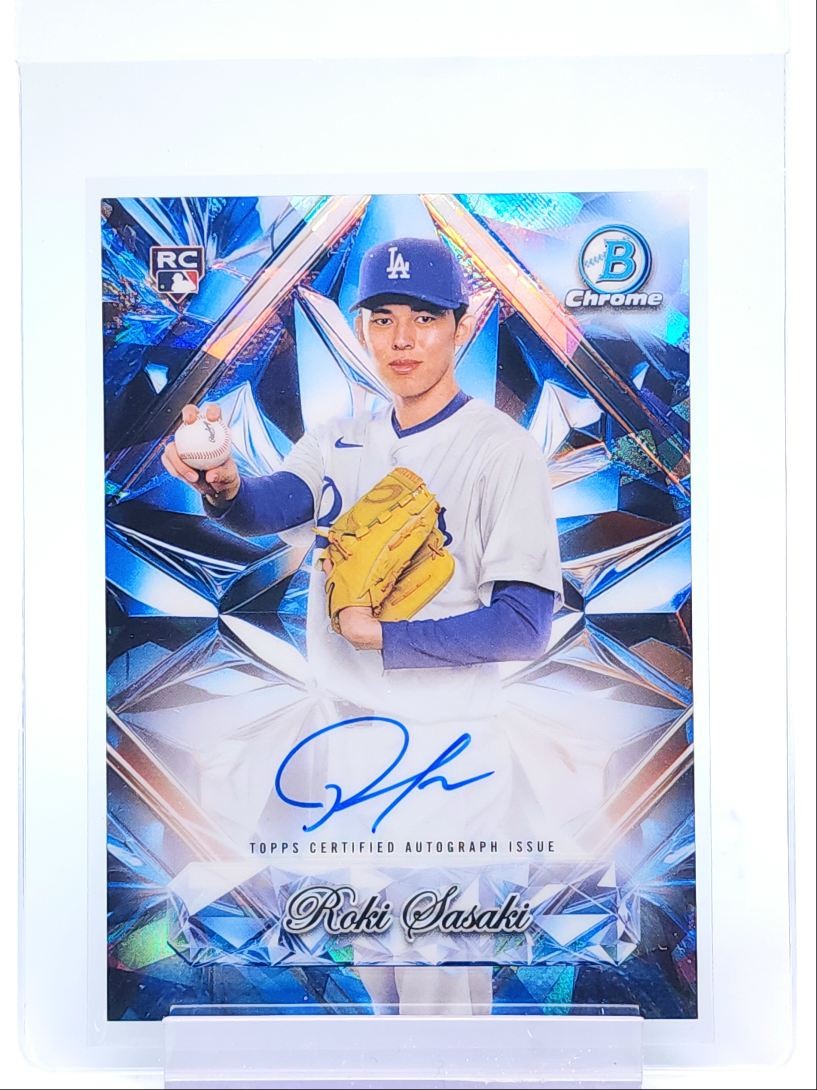 ROKI SASAKI 2025 BOWMAN CHROME SAPPHIRE SELECTIONS ROOKIE RC AUTO Q5876