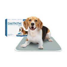 Self-Cooling Pet Mat for Dogs Cats 9-20 lbs - Sage Grey, Pressure Activated, N