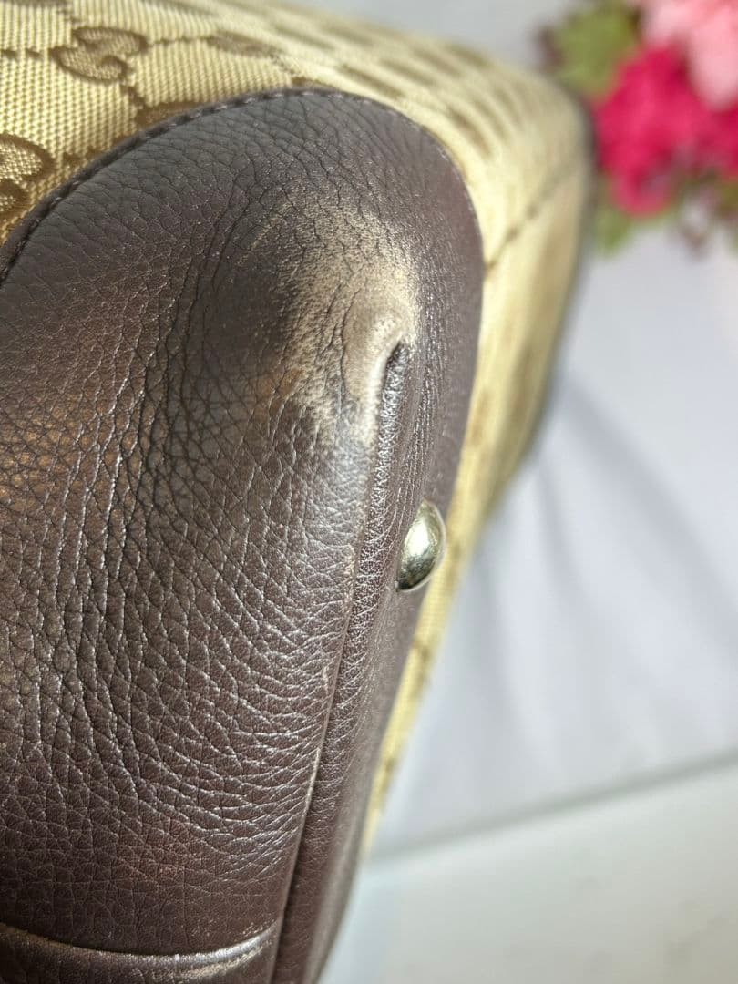 GUCCI GG Canvas Horsebit Tote Bag Women's Vintage Size 33cm Excellent thumbnail 5