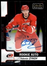 2017-18 O-Pee-Chee Platinum Rookie Autographs Valentin Zykov Auto Carolina