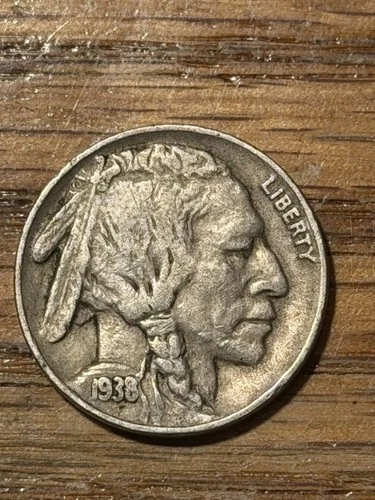 1938-D Buffalo Nickel-Extra Fine Better Date Nice Original Coin BN826