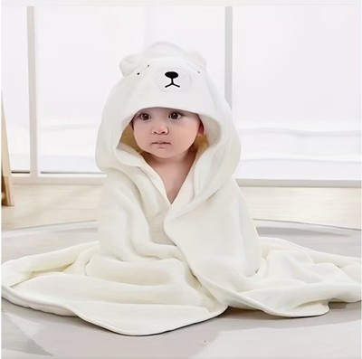 Infant Toddler Bear Cartoon Bath Towel Boy Girl Blankets Swaddle W/ Hood