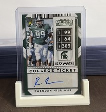 2020 Panini Contenders Draft Picks College Ticket Auto Raequan Williams #254