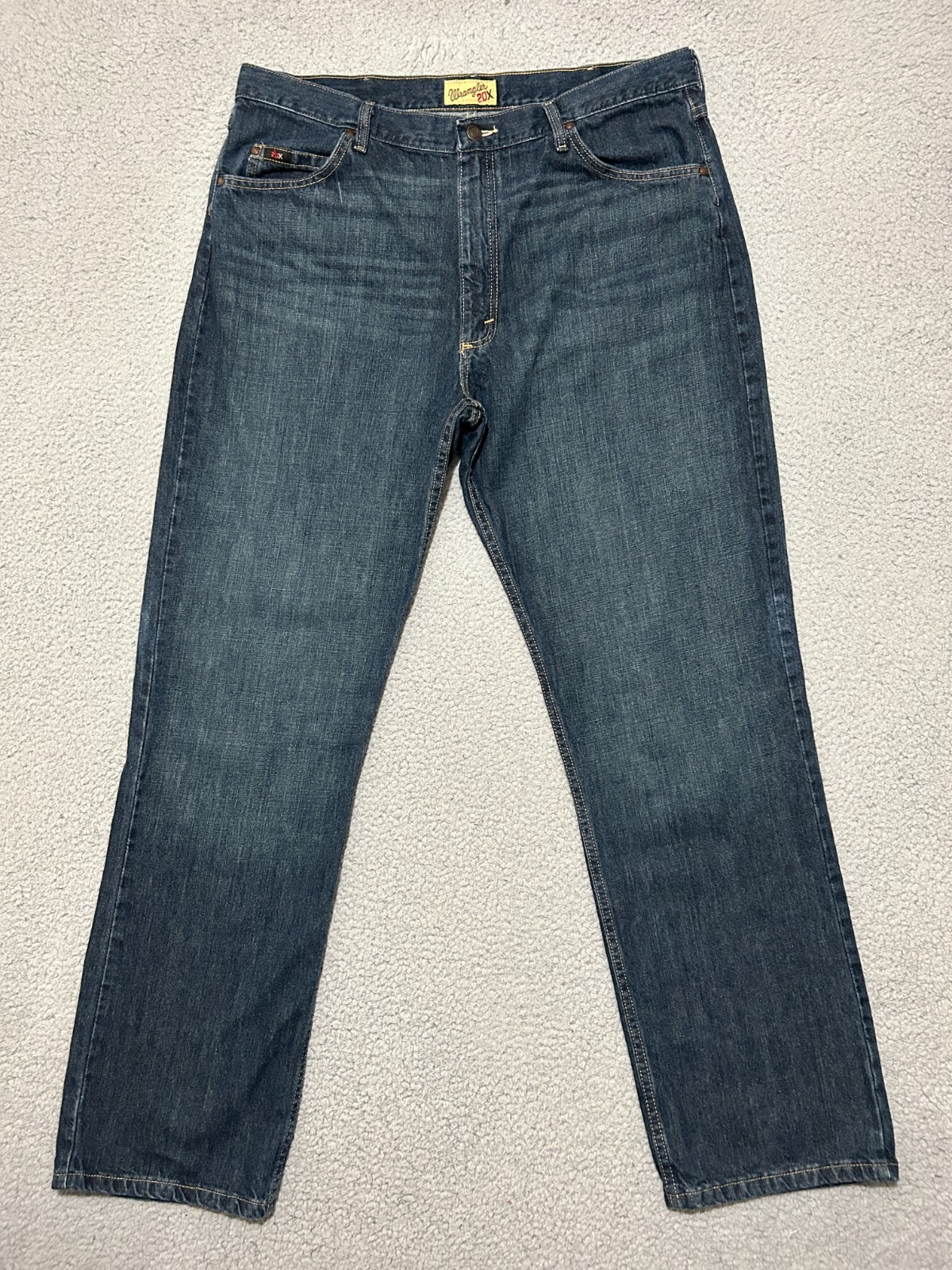 Men 38x34 Blue Western Relaxed Fit